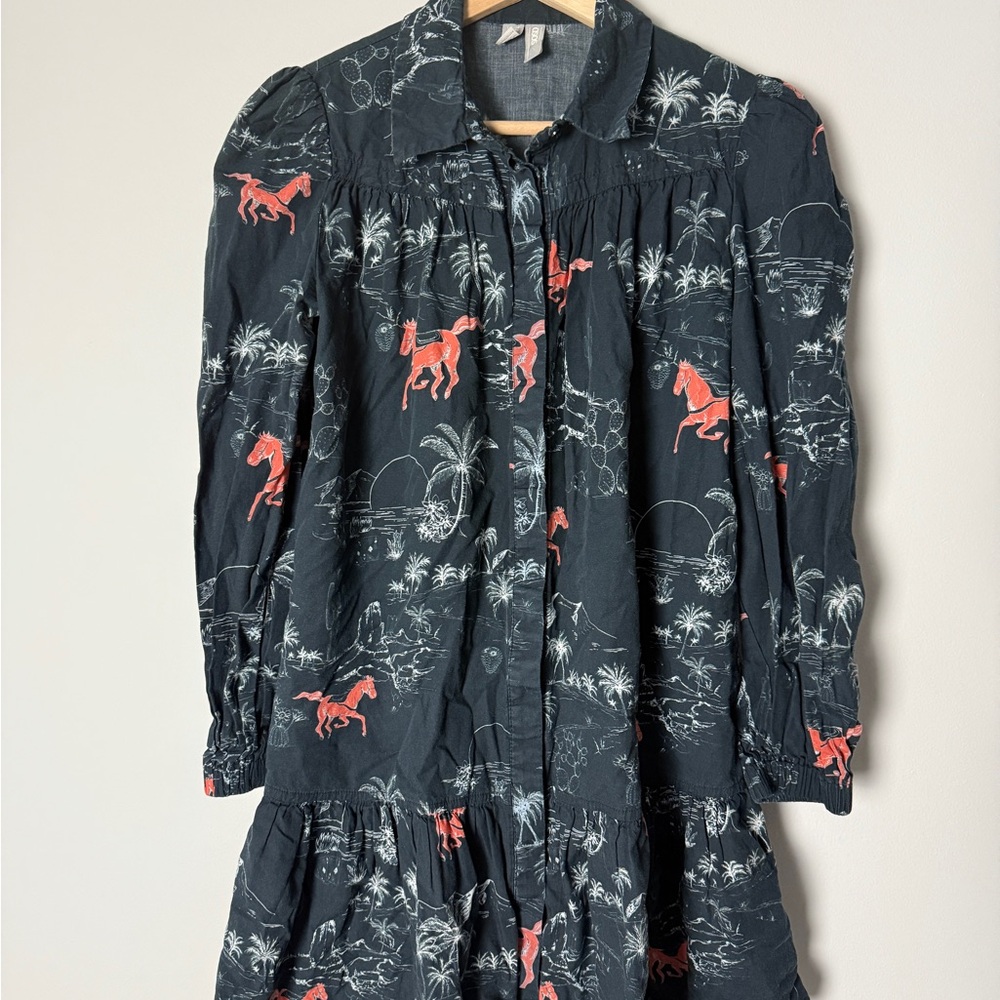 ASOS Charcoal and Light Gray Blouse